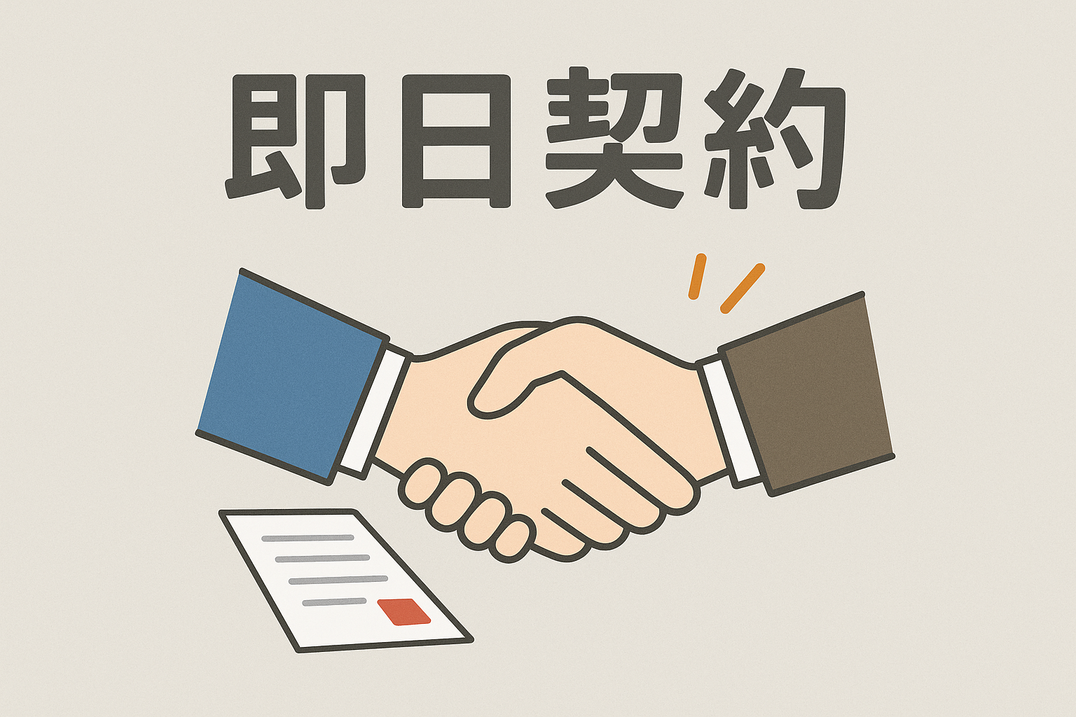 最短即日契約