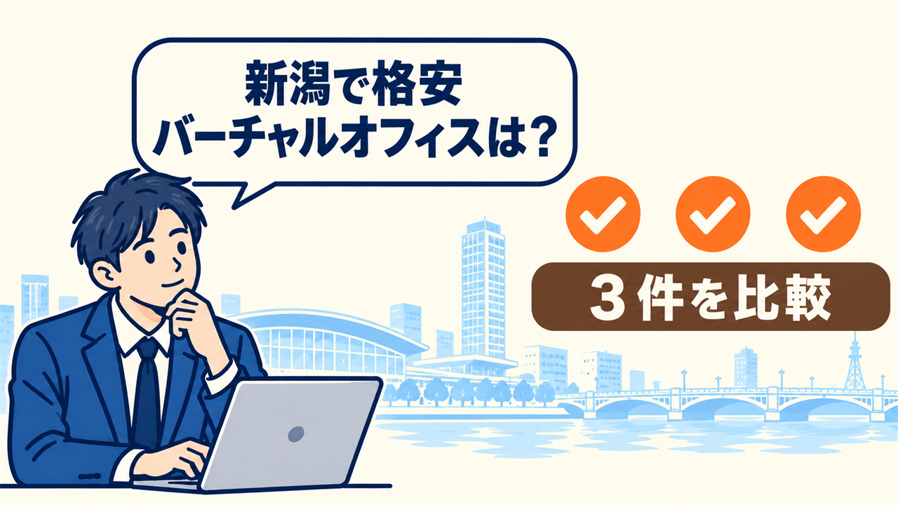 新潟で格安バーチャルオフィスは？と考える起業家。3件を比較