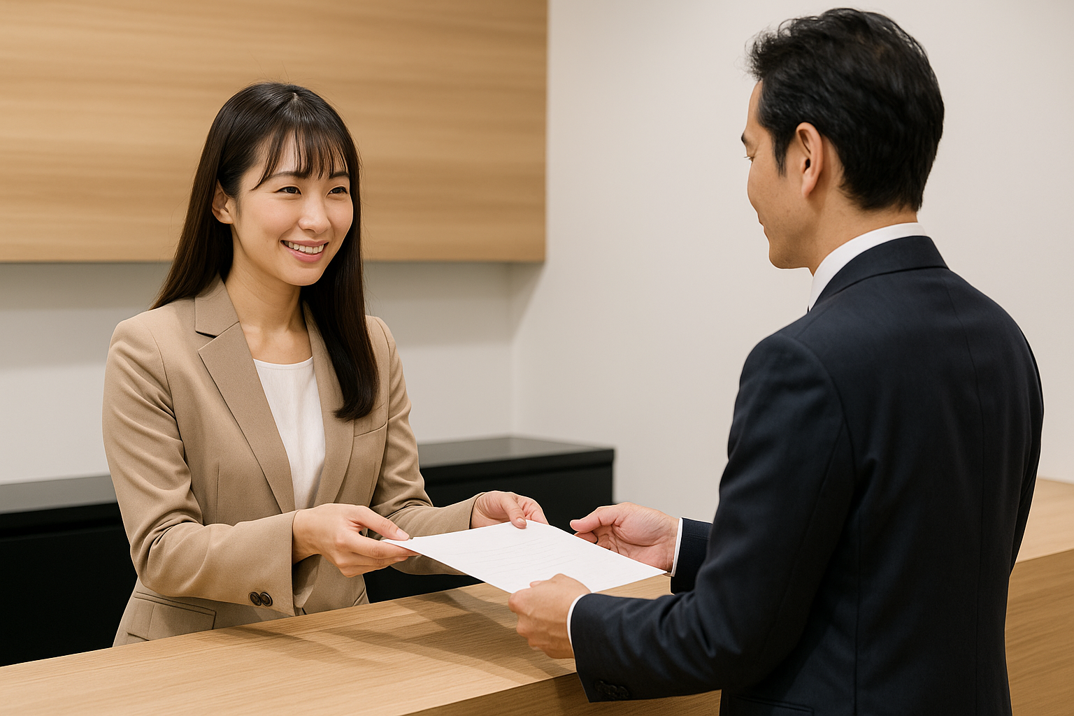 店舗での郵便物受け渡しイメージ