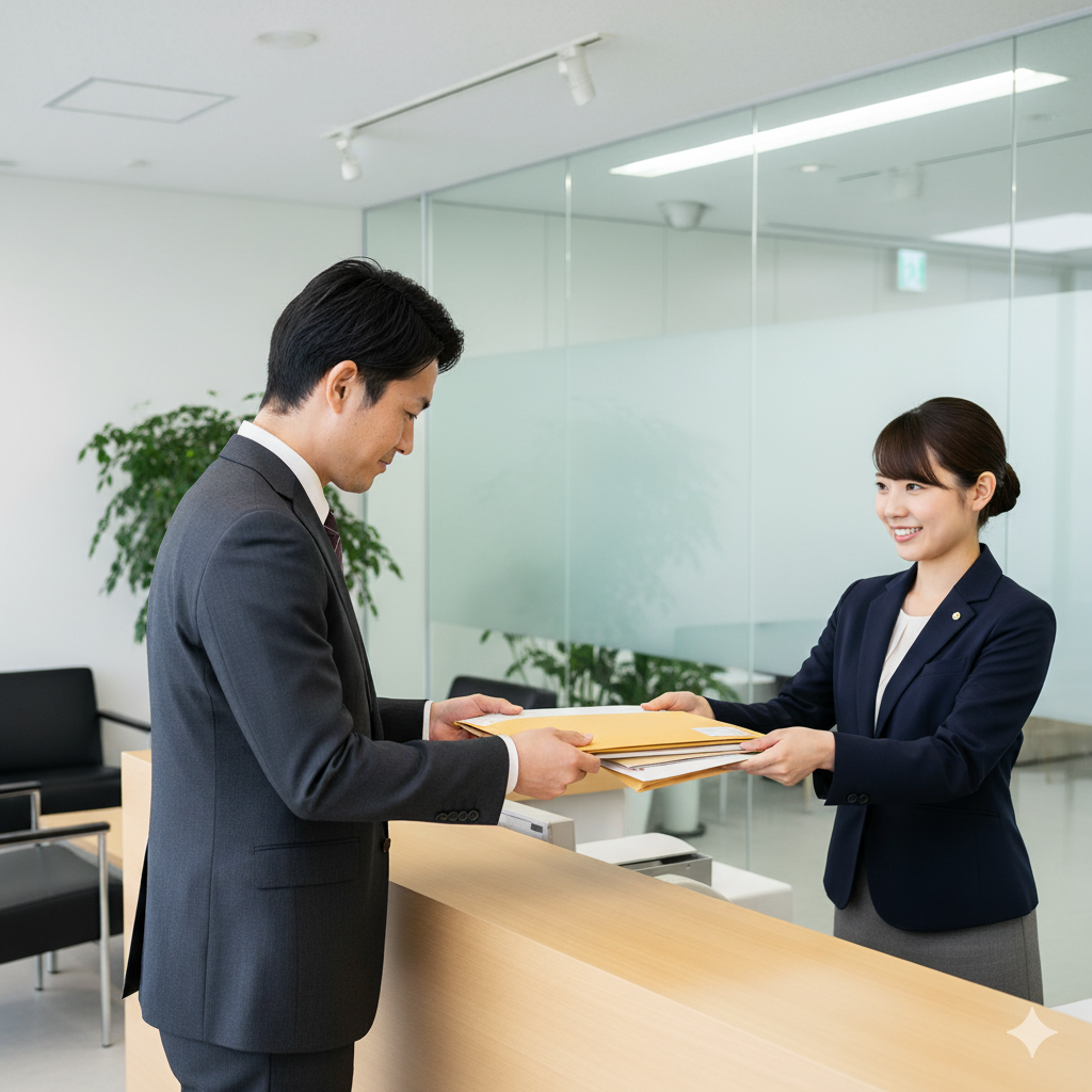 郵便物の受け渡し